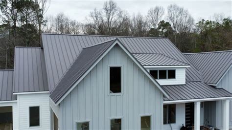 granite gray metal roof on white house|gray roof color for white house.